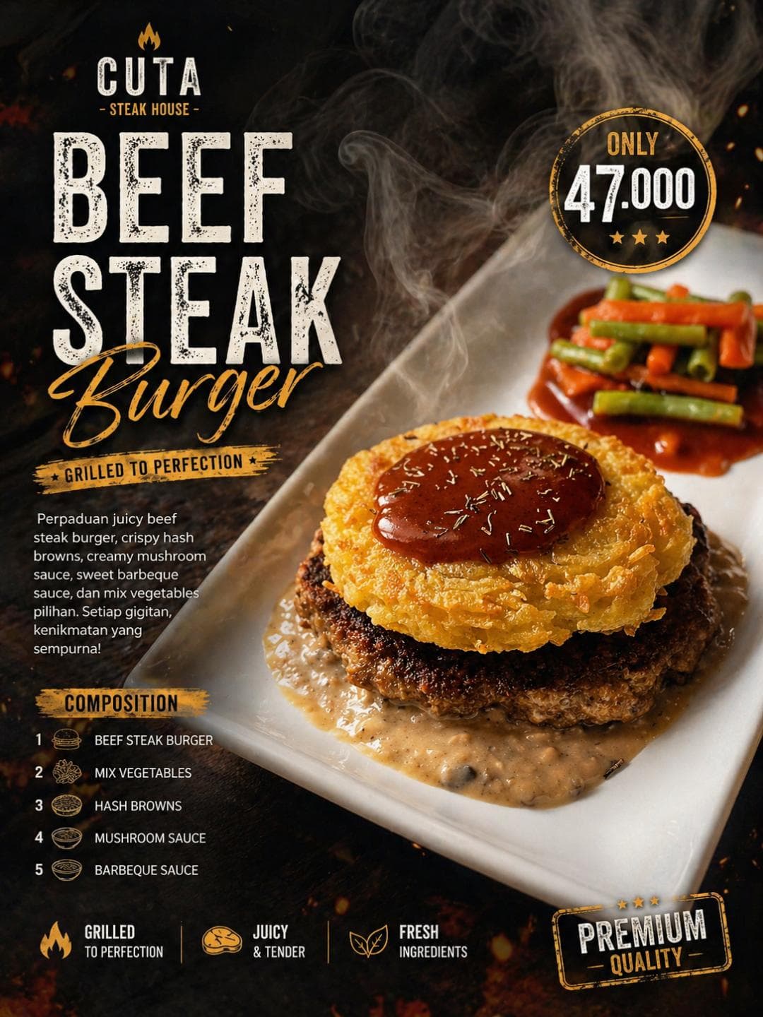 Beef Patty Steak